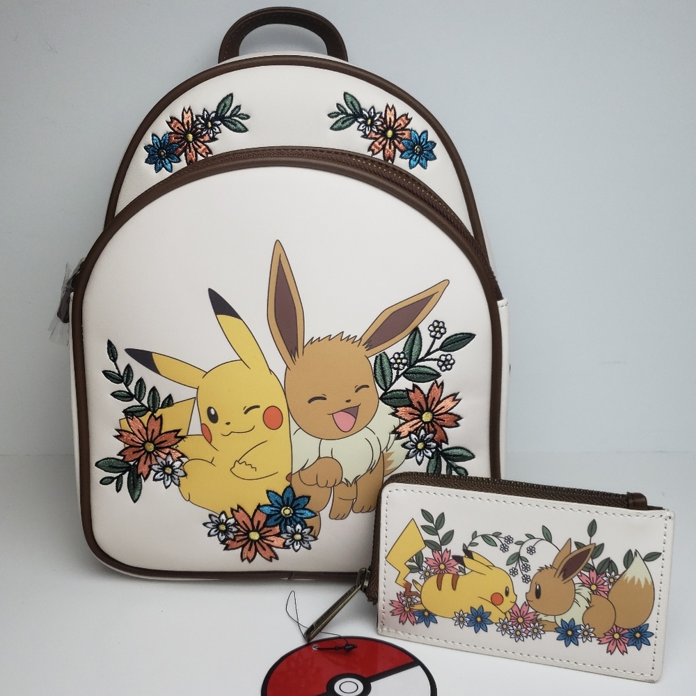 Loungefly Pikachu Eevee Mini Backpack Cardholder
